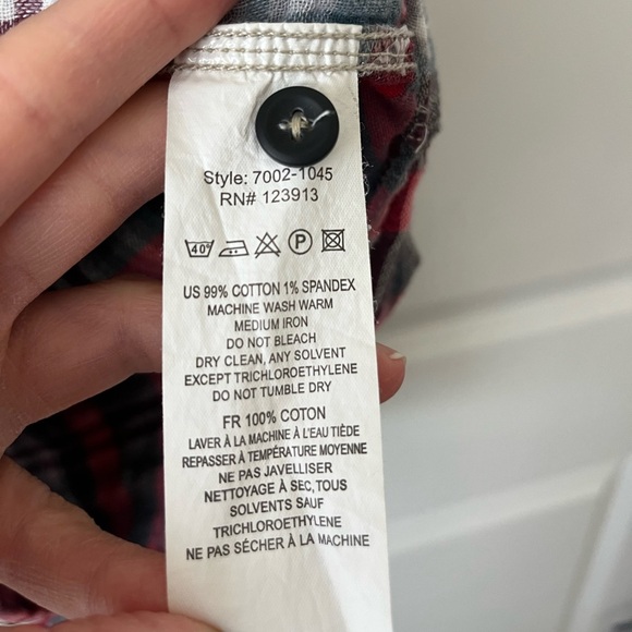 Jachs Engineered Garment Men's Sz L Long Sleeves Red Light Weight Plaid Shirt - Picture 5 of 6